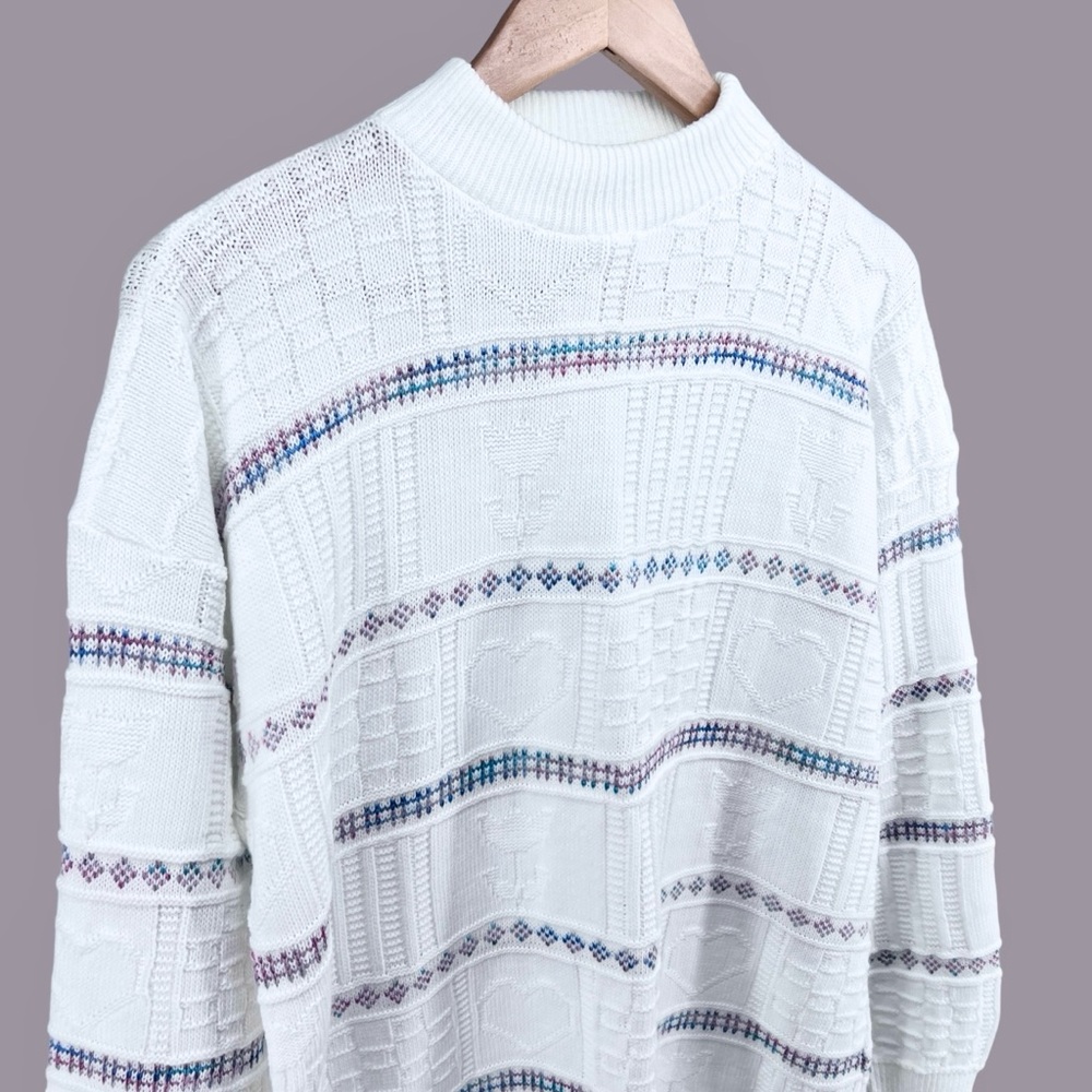 Vtg Basic Edition Oversized Tunic Sweater Large W… - image 8